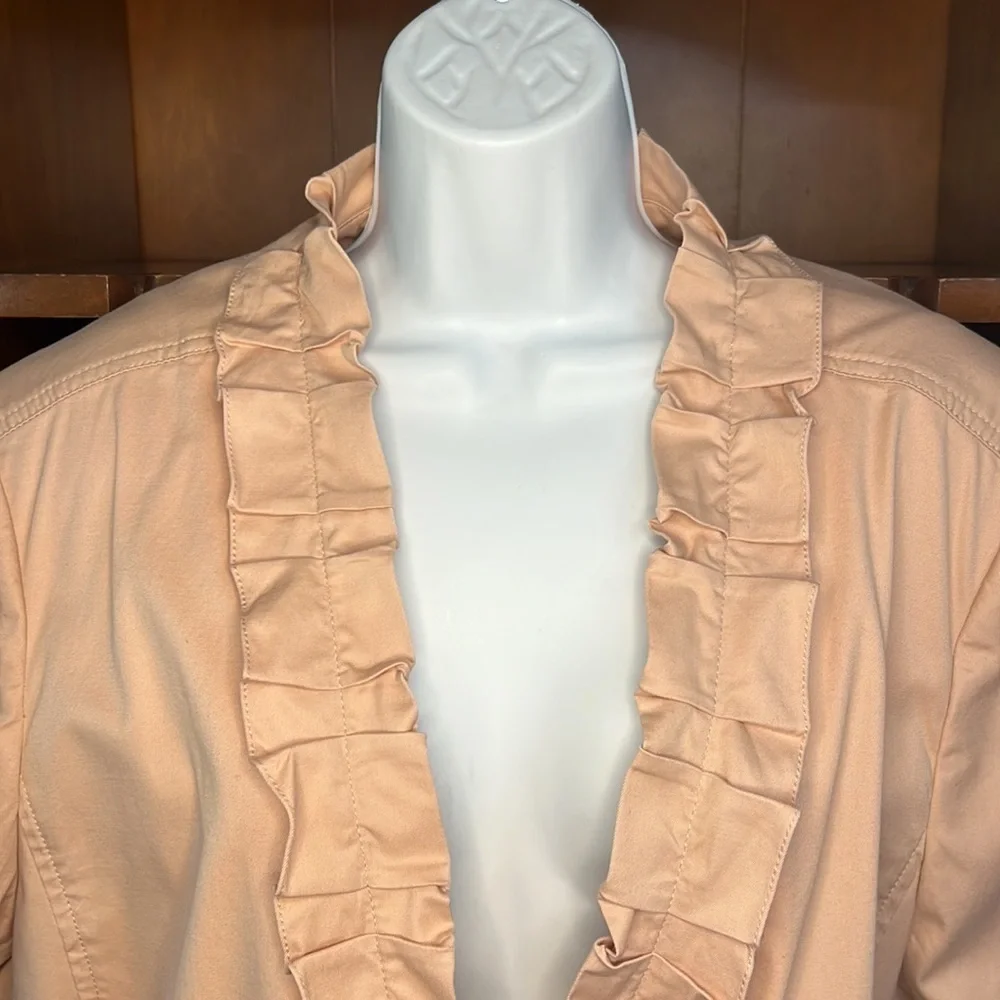Talbots Ruffled Blazer Blush 20W - Picture 5 of 16